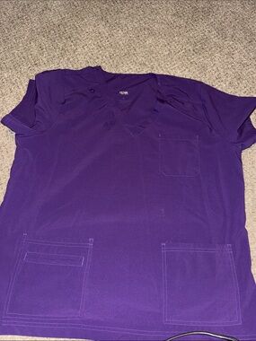 Cozyfit purple scrub top